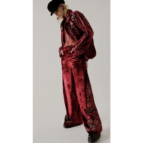 Free People x Anna Sui Rose Garden Pants $300 - Picture 1 of 7